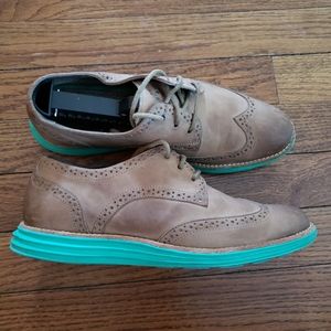 Cole Haan Lunargrand Brown leather Wingtip, Sneakers Shoes Women’s 6.